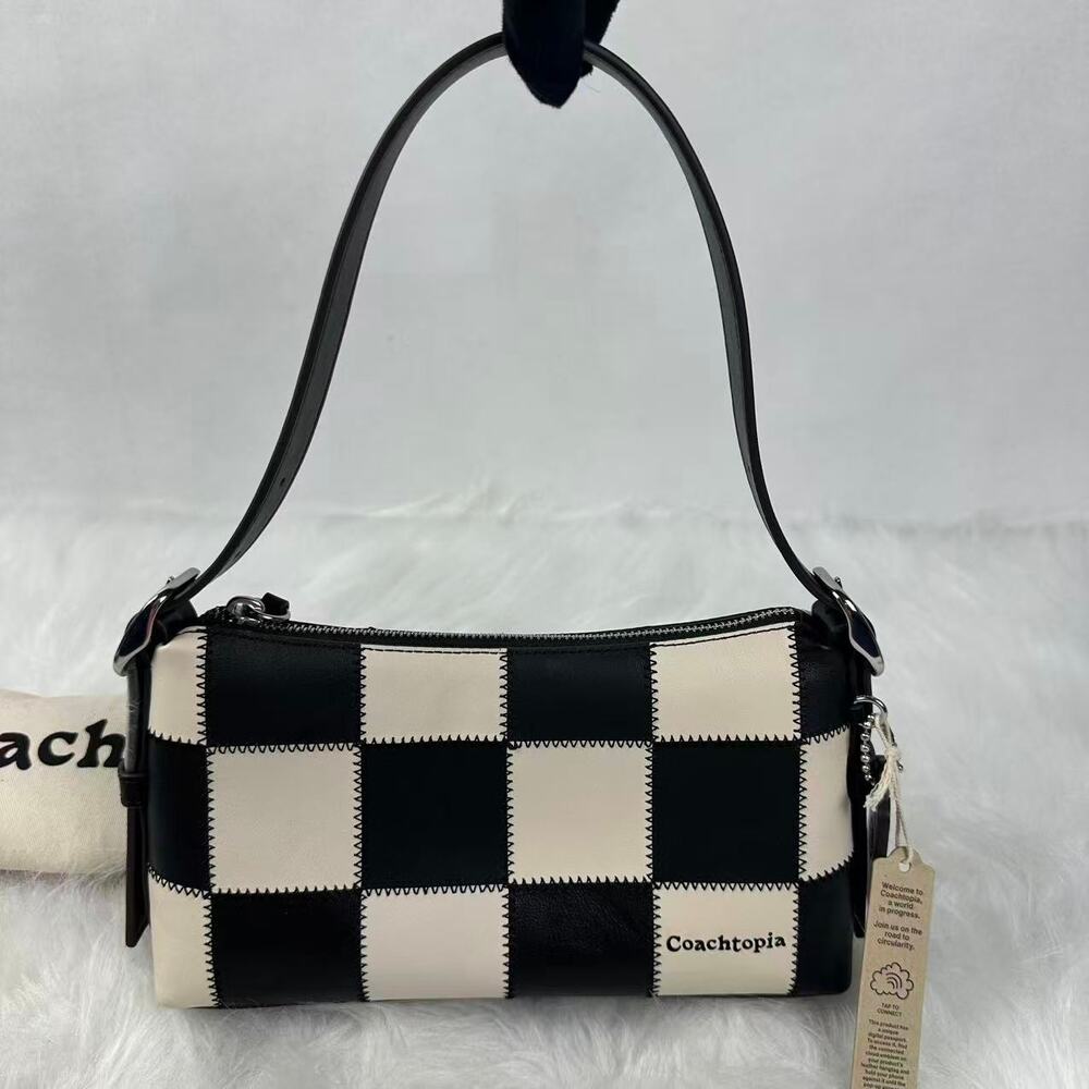 Coach Coachtopia Alter/Ego Small Slouchy Shoulder Bag Black/Chalk